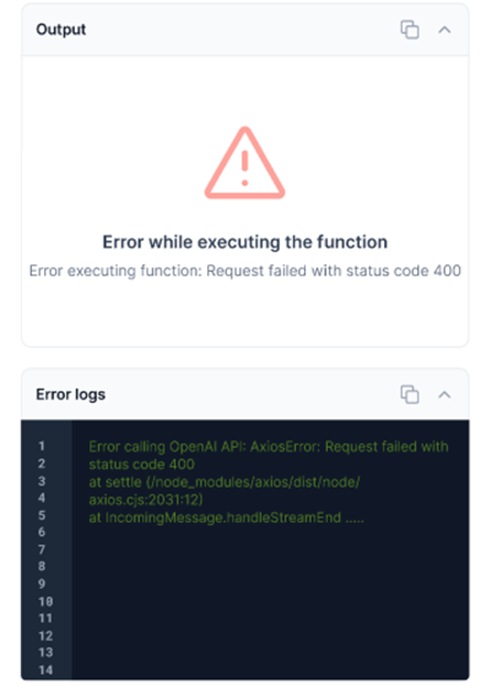 error logs