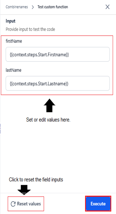 input panel