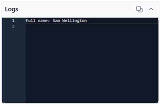 logs screen