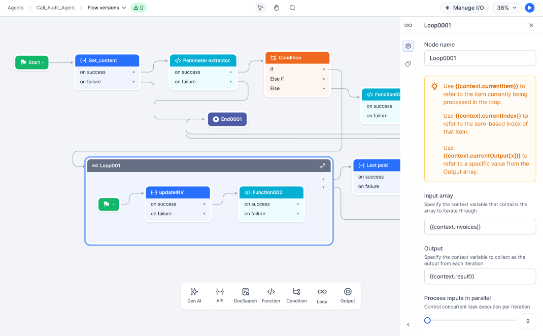 loop node config panel