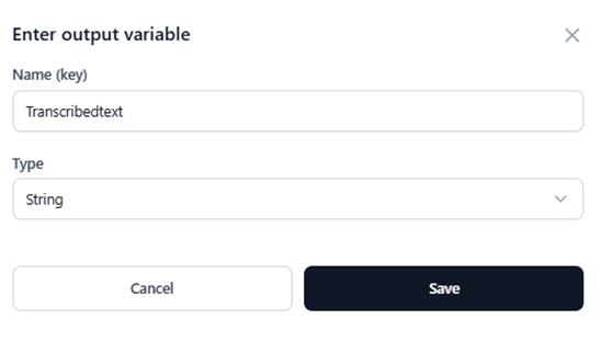 save output variable