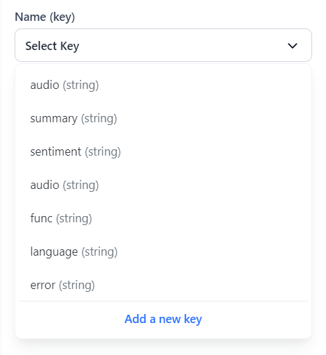 Select a Key