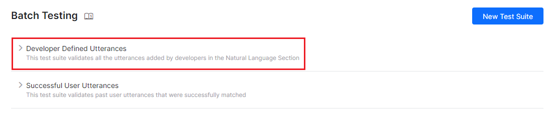 BT - Developer Defined Utterances BT - Developer Defined Utterances
